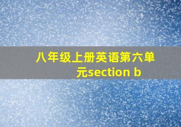 八年级上册英语第六单元section b